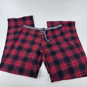 Psycho Bunny Red and Black Plaid Lounge Pants